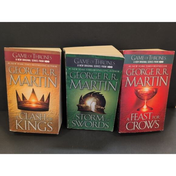 Lot Of 3 George RR Martin A Clash Of Kings,Storm Of Swords,Feast For Crows PB - Picture 1 of 5
